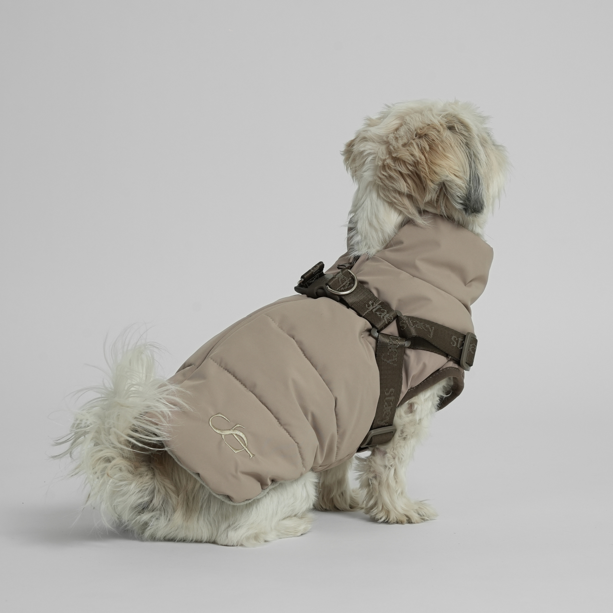 Vera Dog Coat w. Harness | Sand