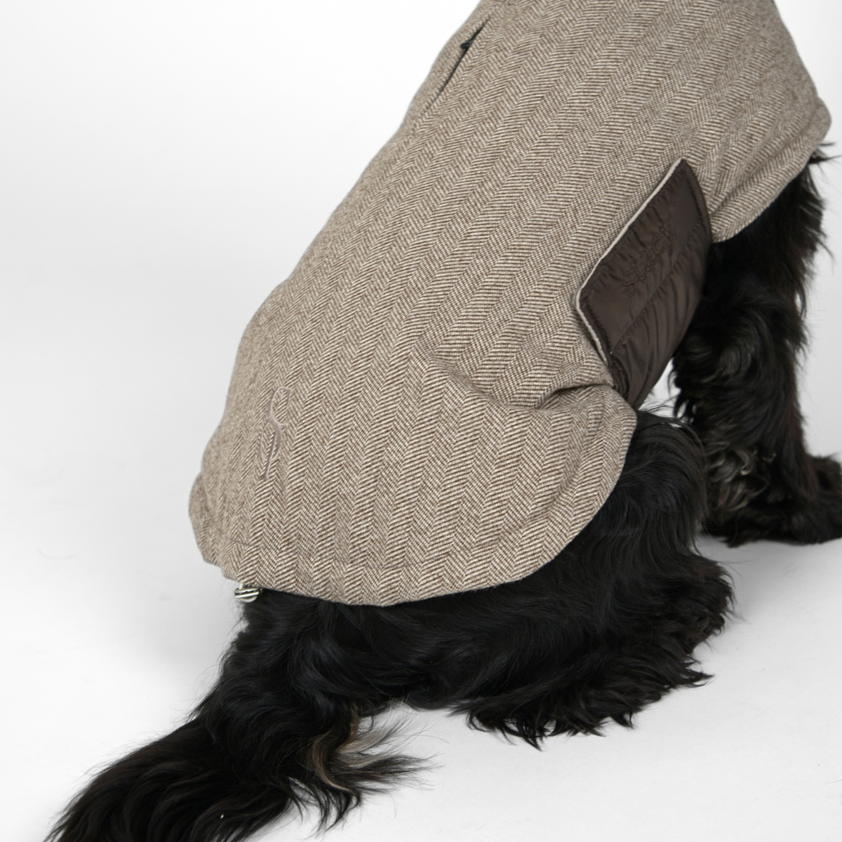 Manteau pour chien Nora | Herringbone Mocca