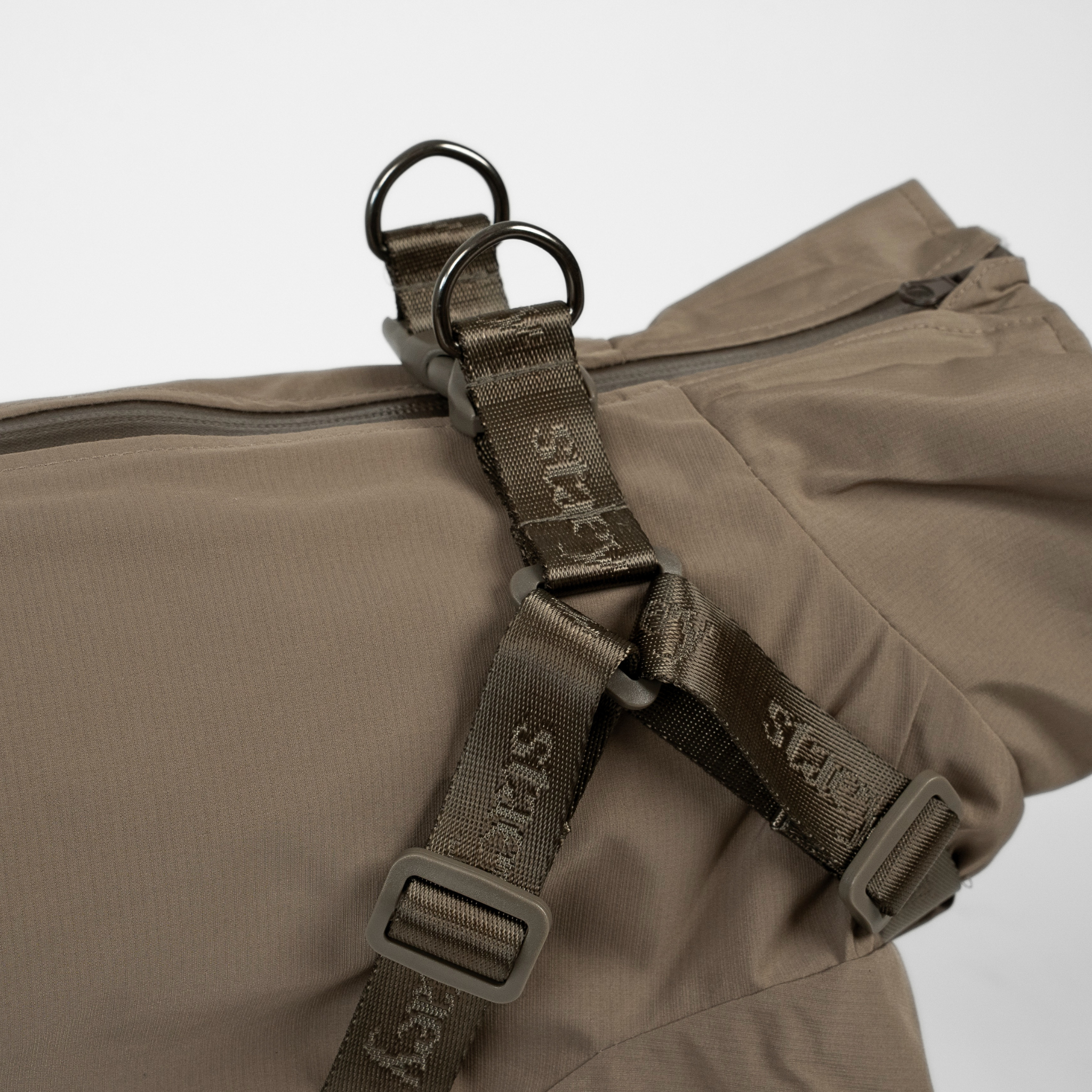 Imperméable doudoune harnais pour chien | Taupe