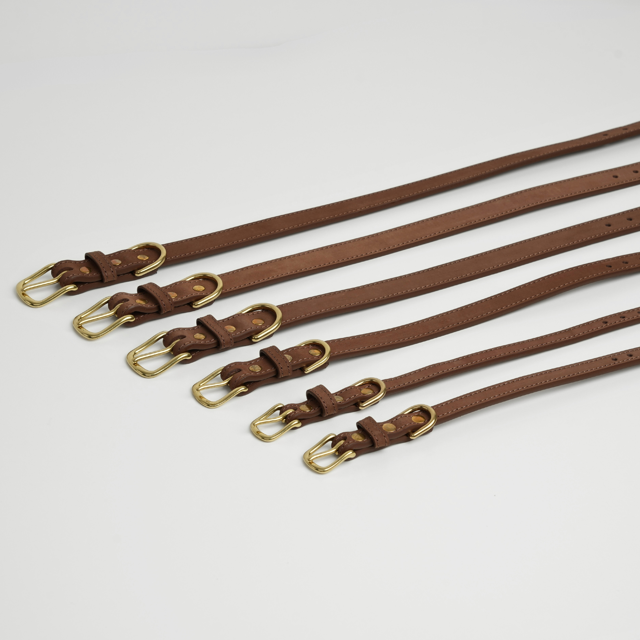 Grace Leather Dog Collar | Chestnut