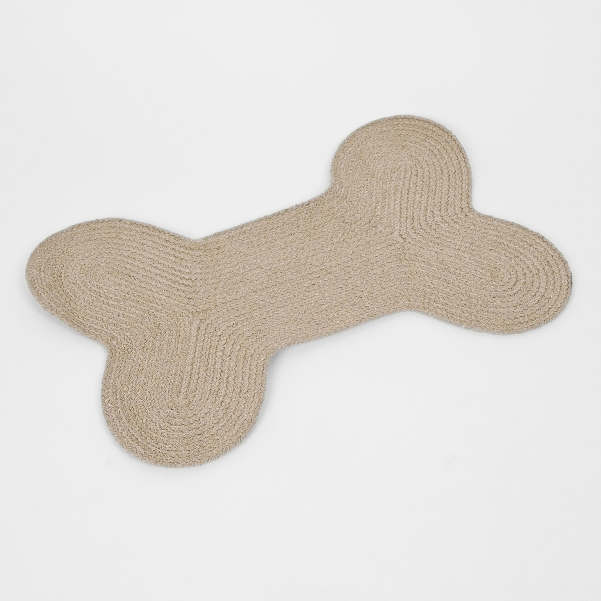 Elli - Tapis d'alimentation tressé en forme d'os - Sand