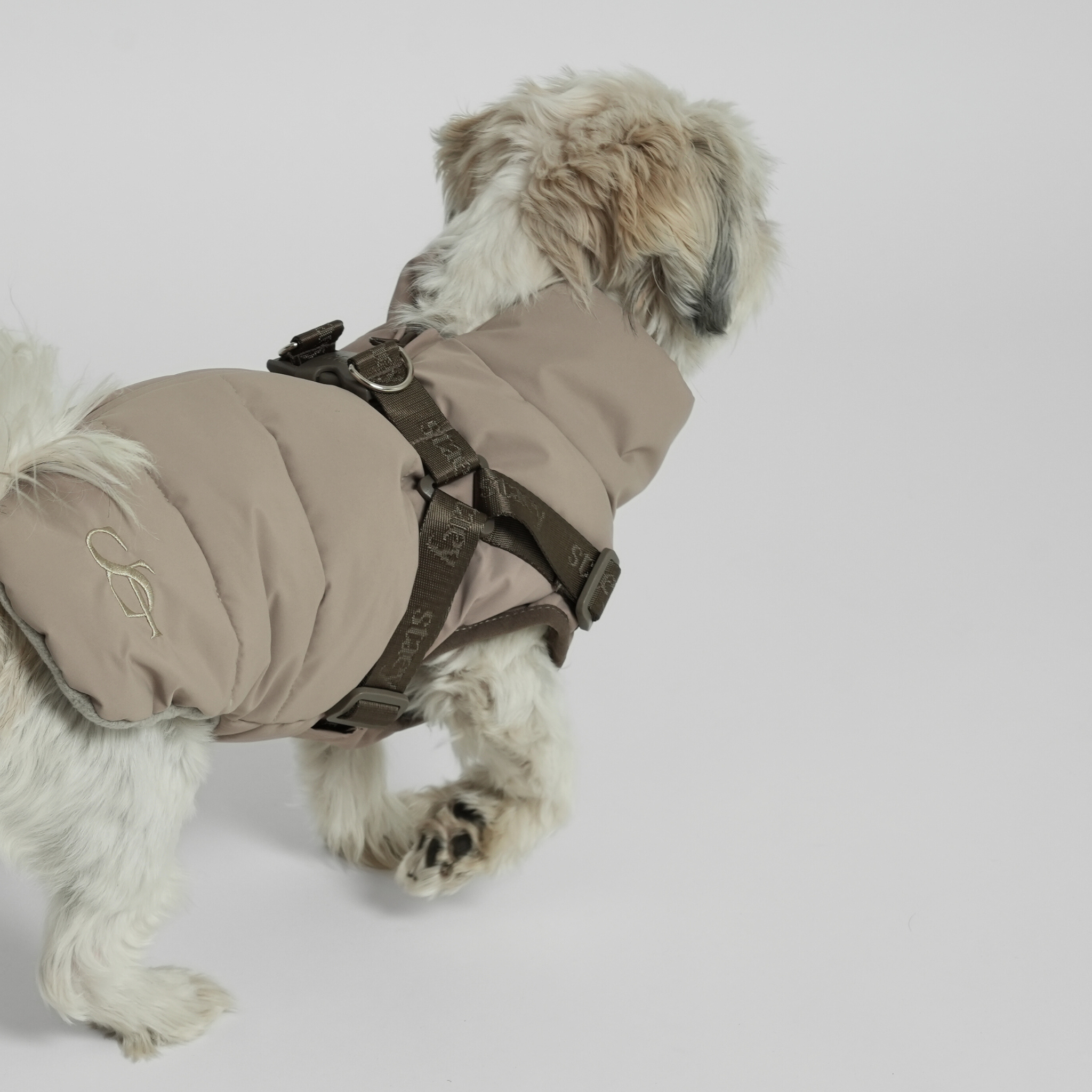 Vera Dog Coat w. Harness | Sand