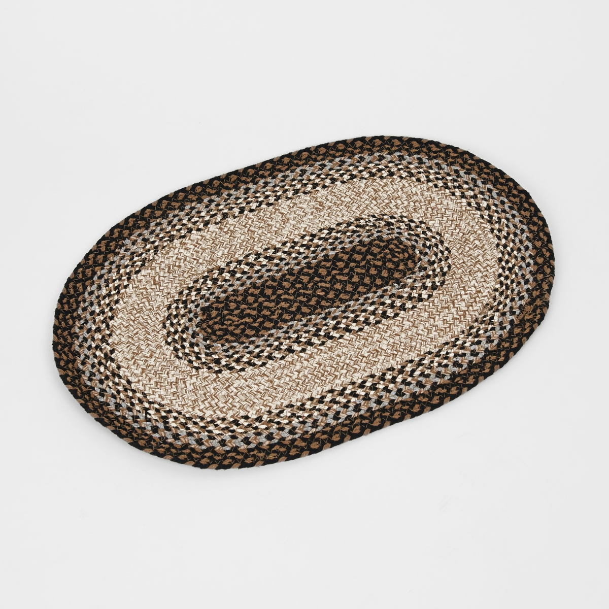 Elli - Tapis d'alimentation ovale tressé - Multicolore