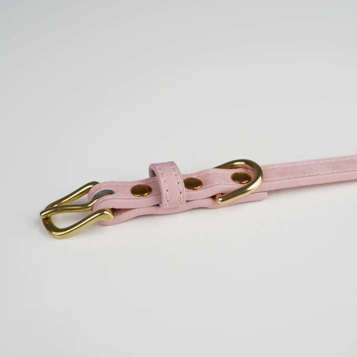 Collier pour chien en cuir Grace | Rose poudré
