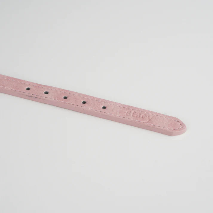 Collier pour chien en cuir Grace | Rose poudré