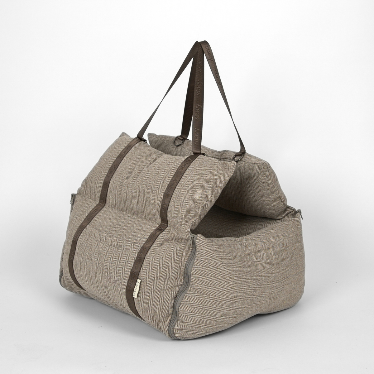 Siège auto pour chien 3-en-1 Thea | Herringbone Mocca