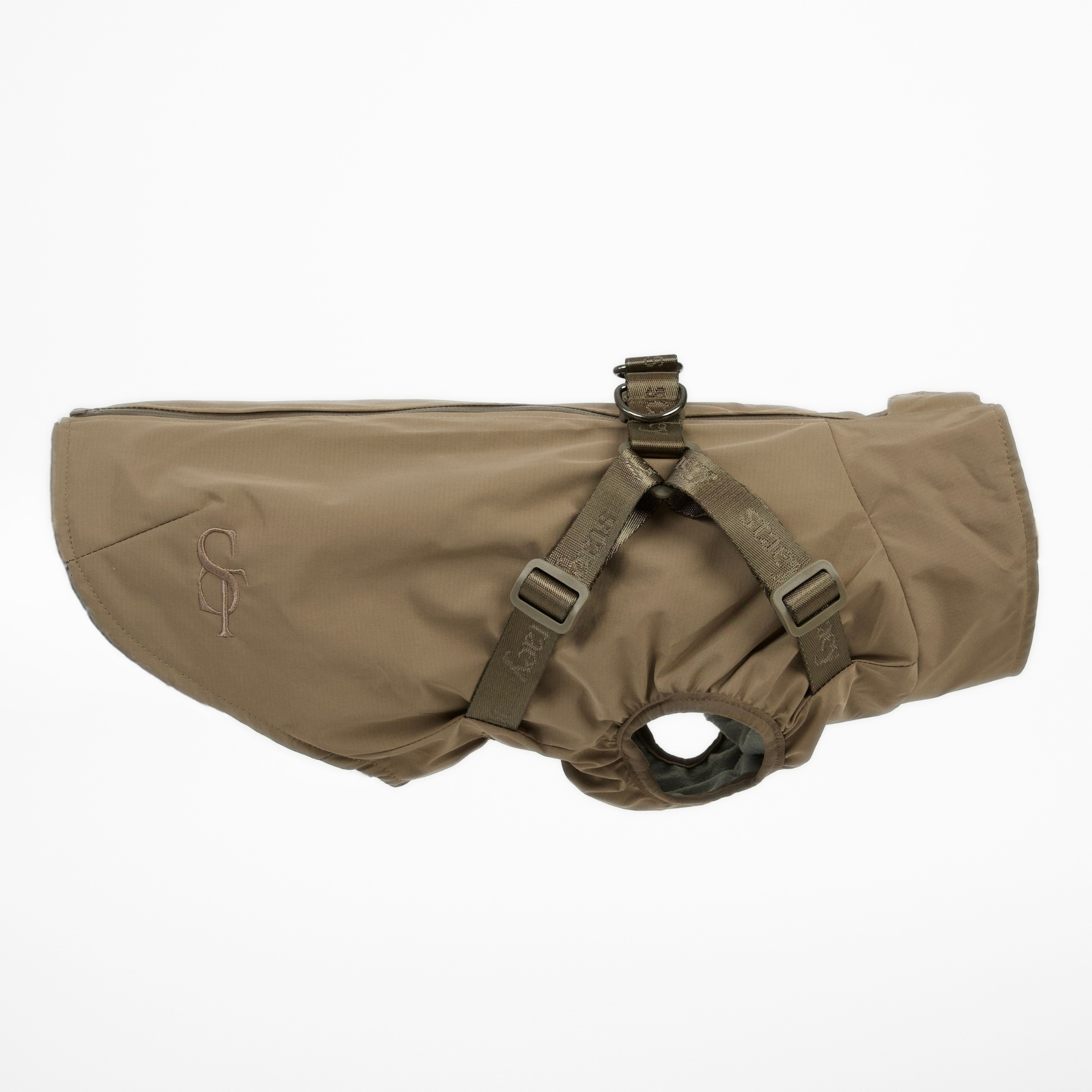 Imperméable pour chien Norma avec harnais | Taupe