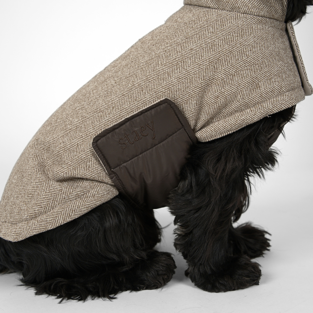 Manteau pour chien Nora | Herringbone Mocca