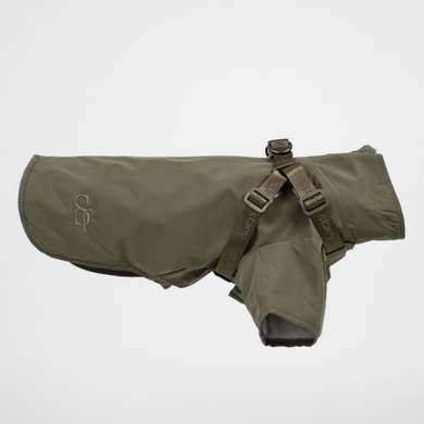 Imperméable doudoune harnais pour chien | Moss green