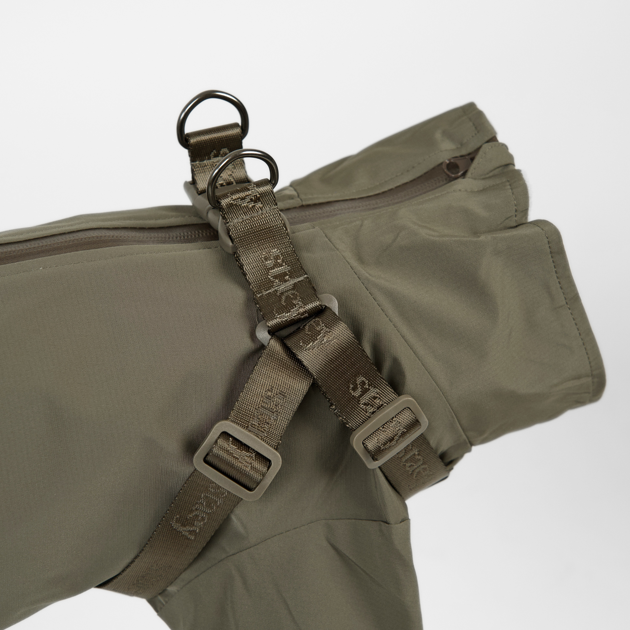 Imperméable doudoune harnais pour chien | Moss green